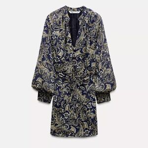 Women’s Zara paisley print mini dress